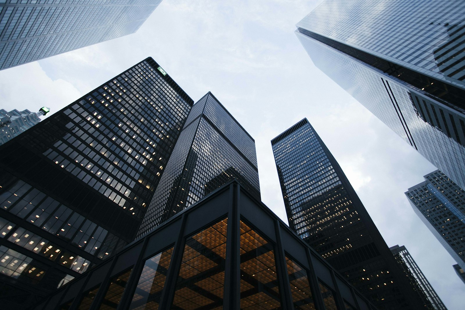 Commercial towers in a downtown skyline